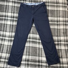Tommy Bahama Pants Mens 33x32 34x31   Navy Blue Cotton Tencel Blend Chino Preppy