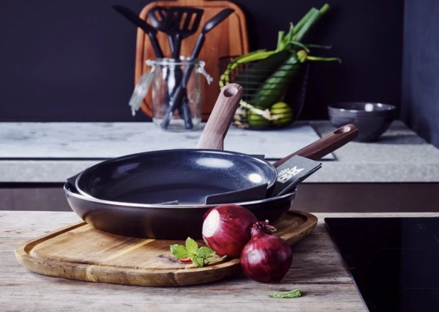 Vivid Ceramic Nonstick Induction 11 Piece Cookware Pots and Pans Set, Black - Image 2 of 4