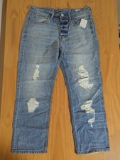 Free People We the Free Regular Low Rise Distressed Jeans Blue Size 28 New NWT