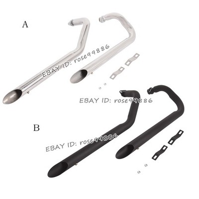 Full System For Honda Shadow ACE 750 VT750C 1997-2003 Black Exhaust Muffler Pipe