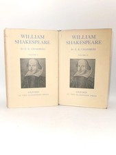 Antique 1951 William Shakespeare by EK Chambers 2 Vol Set Books