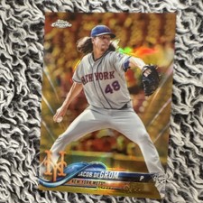 2018 Topps Chrome Update Gold Refractor Jacob deGrom #HMT78 /50 Mets All-Star