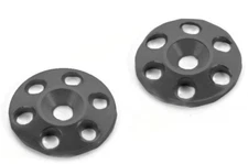 Hudy - Black Aluminum Washers Rear Wing 2pcs Buggy 1/8