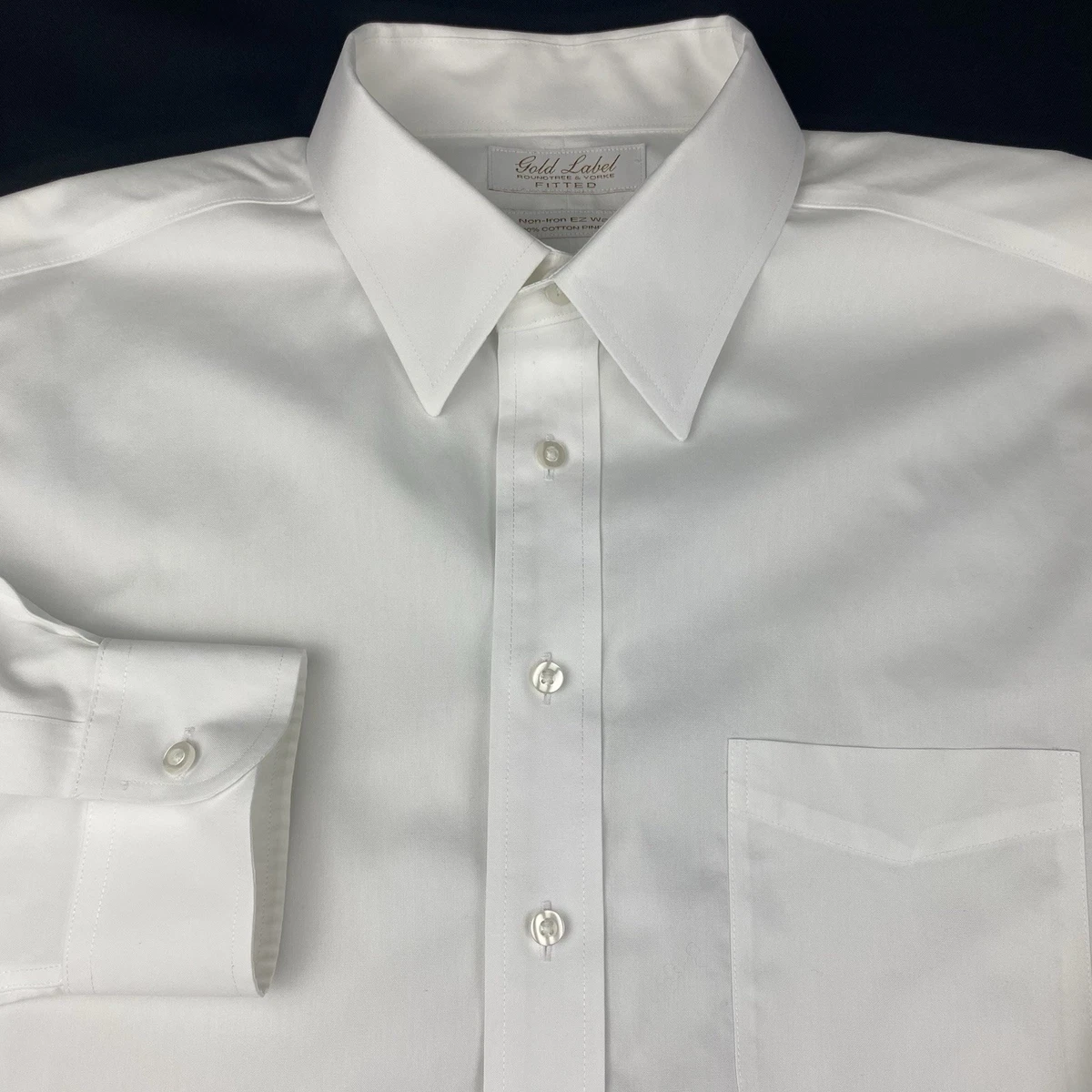 Roundtree & Yorke White Solid Dress Shirts for Men for sale | eBay