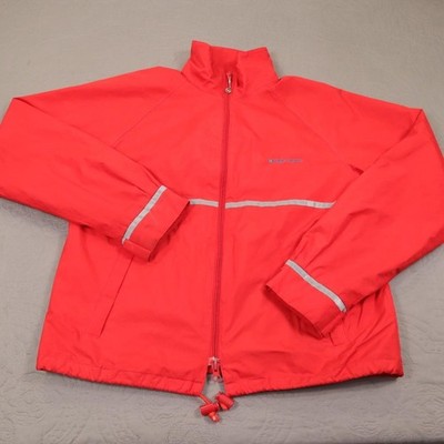 VTG Helly Hansen Jacket Womens Large Red Gore-Tex Windbreaker Reflective Outdoor