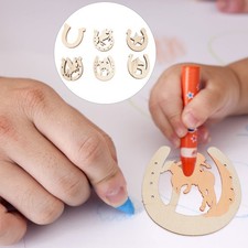 36 Pcs Hufeisen Deko Hufeisen-Ornament Holzscheiben F&uuml;r Handwerk