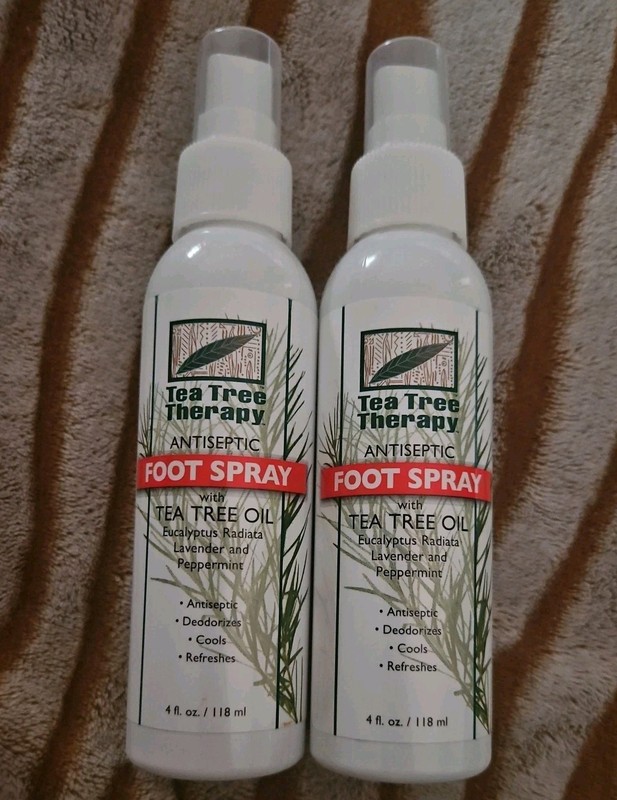 Tea Tree Oil Antiseptic Foot Spray 4 Oz  by Tea Tree Therapy Lot 2 Bottles 