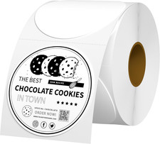 2 Inch Round Thermal Labels Circle Thermal Sticker Labels Roll White