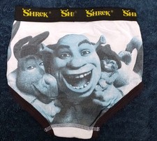Vintage Shrek DreamWorks Boy's Briefs Underwear Sz4 1pr Y2K