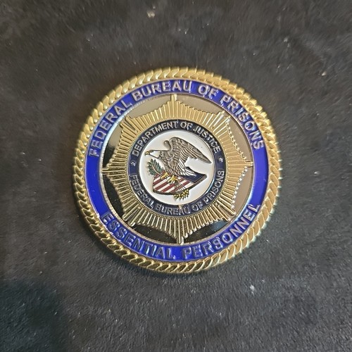 DOJ Federal Bureau Of Prisons Essential Personnel Challenge Coin "Always Open"