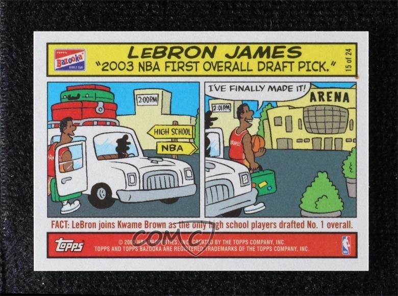 2003-04 Bazooka Comic Strip LeBron James #15 1oa6