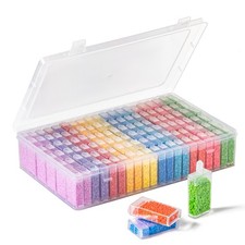 Diamond Painting Storage Containers with Lids - 120PCS Portable Transparent P...