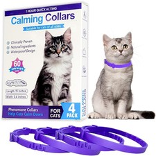 4 Pack Calming Collar for Cats - Long-Lasting Anxiety & Stress Relief, Adjustabl