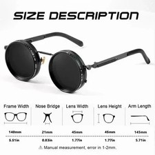 Polarized Round Sunglasses ND9 Adjustable Dimming Retro Fishing UV400 Shades