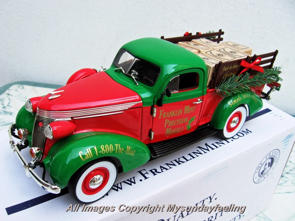 1937 STUDEBAKER 2013 ANNUAL CHRISTMAS TRUCK LTD. ED - FRANKLIN MINT - SCALE 1:24 - Immagine 2 di 4