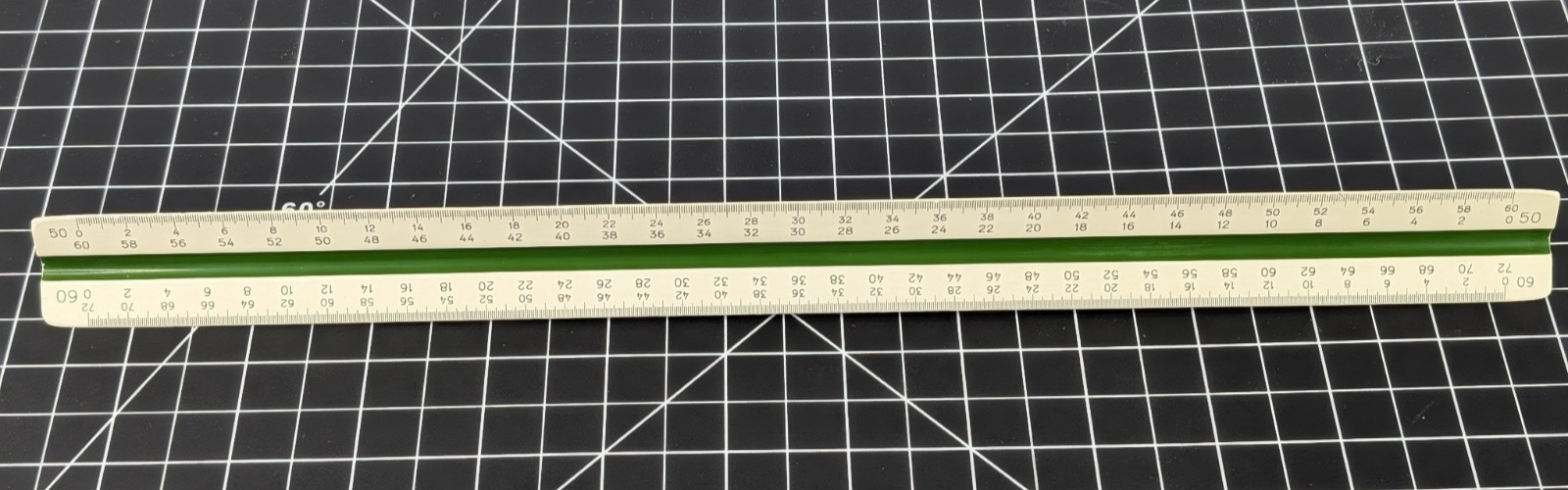 Vintage A W Faber Castell 883-Z2 Triangle Ruler With Clear Case Made in Germany