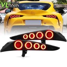 Set VLAND For 2020-2024 Toyota GR Supra FULL LED Tail Lights Smoked W/Sequential