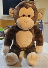 Build a Bear Monkey Chimp Plush Soft Stuffed Animal Marble Eyes BABW