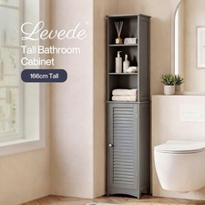 Levede Tall Bathroom Cabinet Slim Freestanding Bathroom Storage Cupboard Unit
