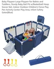 Large Kids Playpen with Basketball Hoop & Soccer Goal - 71x48 inches Baby