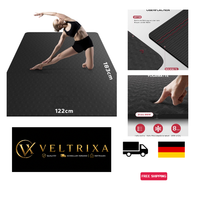 Hapbear Yogamatte XXL Schwarz 183X122Cm 8Mm Dick Rutschfest FüR Yoga Pilates