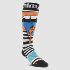Thirtytwo 32 Double Sock Black Orange Socks Snowboard 2026 Ski New