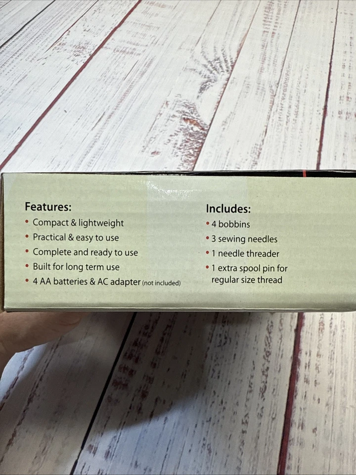 Smartek Mini Handheld Rex Sewing Machine Model RX-01R Portable Red W/ Bobbins - Image 4 of 4