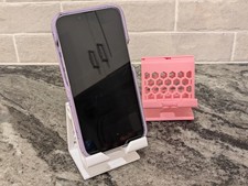 Adjustable Modern 3D Printed Cell Phone Holder   Sleek Desk Stand for Smartphone