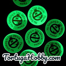 NO SMOKING 1.5" Indoor/Outdoor Durable Include 5 Decals REGULAR OR GLOWING