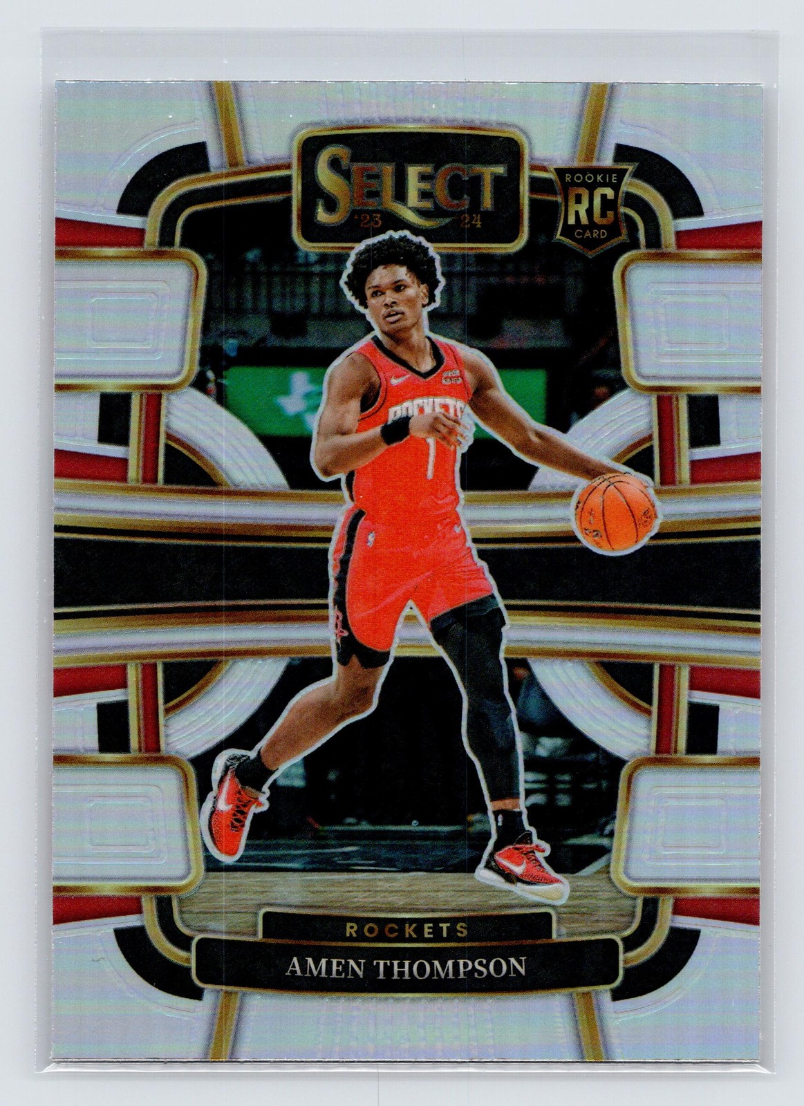 2023-24 Panini Select #96 Amen Thompson Silver Prizms