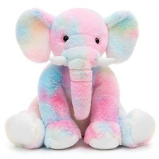 Tezituor 19.6 Inch Plush Elephant Stuffed Animal Giant Inches, Rainbow