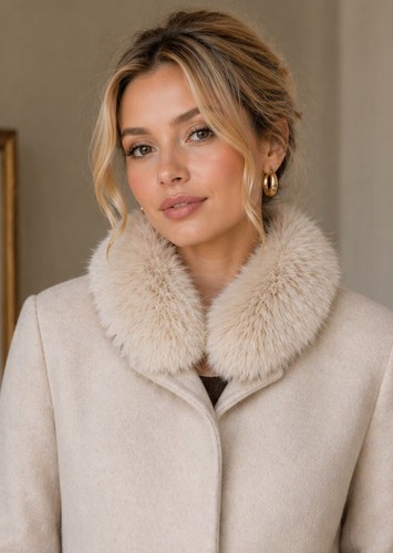 Vintage Genuine Silver Gray Mink Fur Collar Stole Wrap Luxe