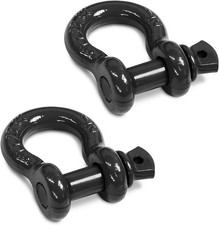 D Ring Shackle Black 12 In 2 Pack 58 In Screw Pin 2t Wll Tow Strap D Ring Shackle Black 12 In 2 Pack 58 In Screw Pin 2t Wll Tow Strap