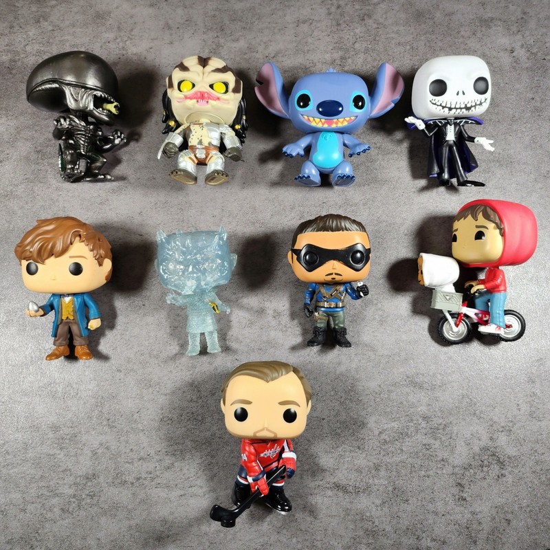 Funko Pop! Movies Bundle Alien Predator E.T. Game Of Thrones Stitch NHL x9
