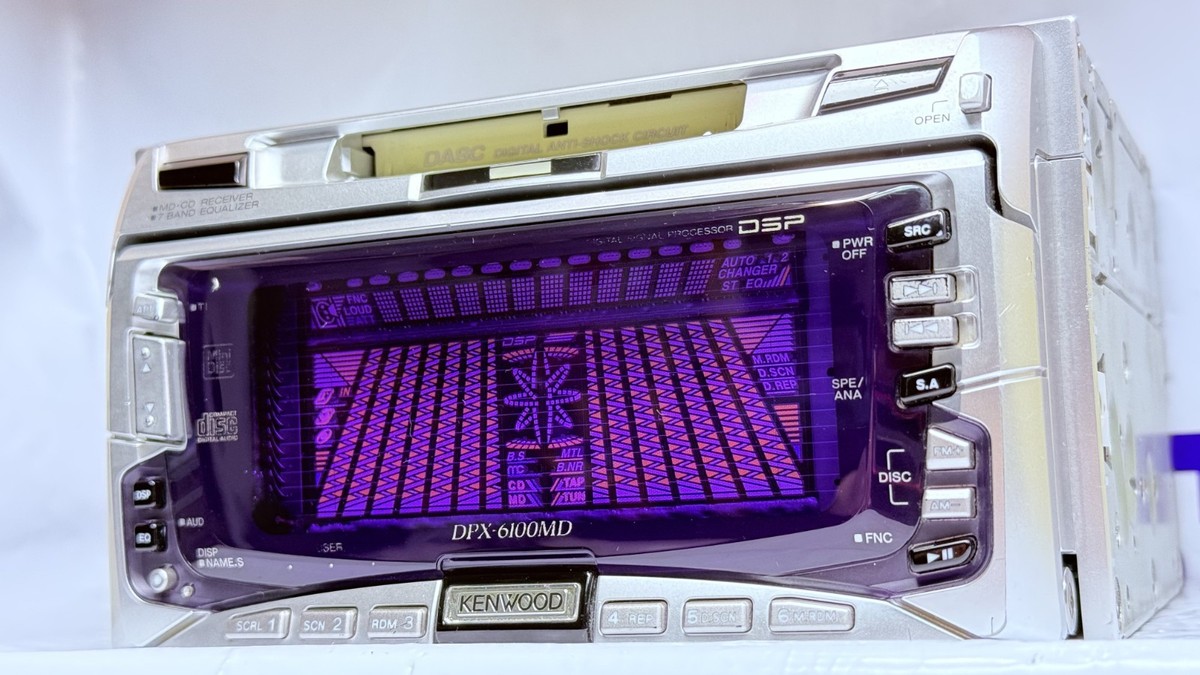 KENWOOD DPX-6100MD 2DIN CD MD JDM Car Audio w/ External Bluetooth