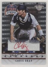 2015 Stars and Stripes Longevity Signatures Red Ink /299 Chris Okey #20 Auto 8x7