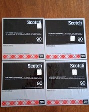 Lot of 4 Scotch 3M 212 - 1/4  R90 Reel to Reel Magnetic Recording Tape NEW Seale
