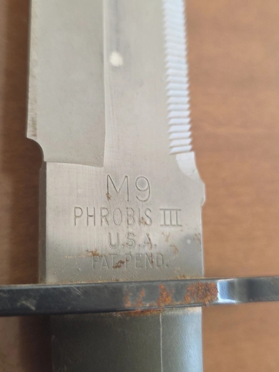 ●M9 PHROBIS INT'L SPAIN USA Original U.S. Military M9 Phrobis III Fixed Blade Combat Knife