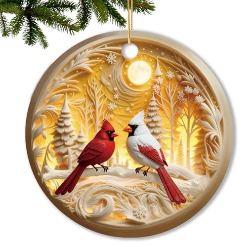 Red Cardinal Christmas Ornaments 2026 Exchange for Women, Men ...