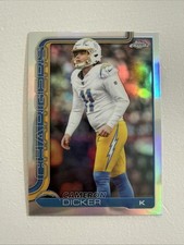 2025 Topps Chrome Cameron Dicker Refractor Silver Chargers First Licensed