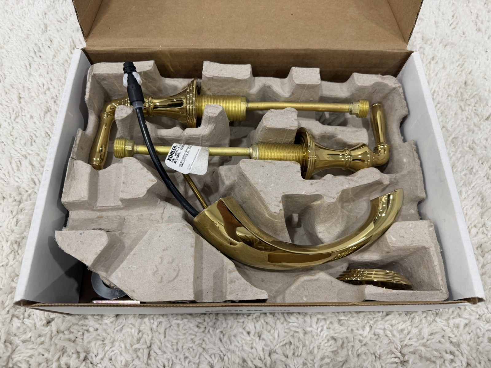 Kohler K-394-4-PB Devonshire Widespread Bathroom Sink Faucet