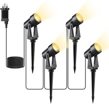 Svater Garden Spotlights Mains Powered 46FT/14m 4 in 1 LED Landscape Lights Warm