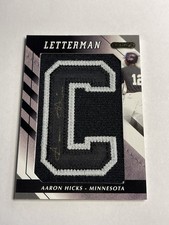 AARON HICKS Rookie Auto #/5 Yankees RAZOR LETTERMAN No Bleed #AAH-C Twins