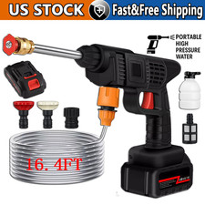 Portable Cordless Electric High Pressure Water Spray Gun Car Washer Cleaner Tool