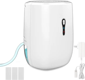 Dehumidifier with Drain Hose.  Small Portable Dehumidifier. Auto