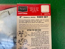 8" Dado Carbide Table Saw Blade Set 5/8" arbor Craftsman Delta JET RIDGID Makita