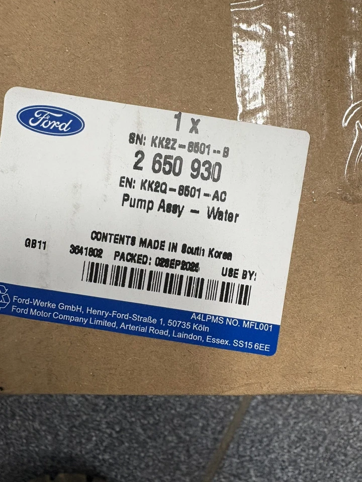 Original Water Pump 2.0 Ecoblue Diesel Ford Transit From 5/2019 2650930 - Image 2 of 2