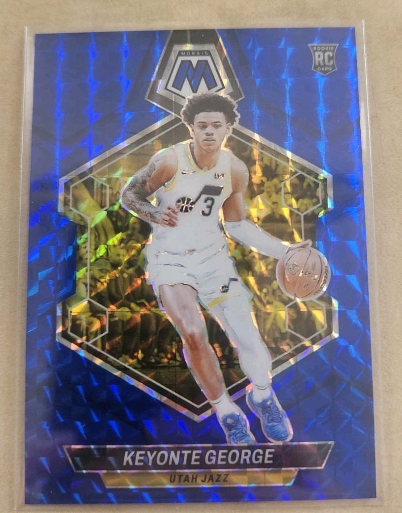 2023-24 Mosaic Keyonte George Rc Rookie Blue Prizm /199 Jazz #222