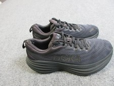 Hoka One One Bondi 8 Shoes Mens Size 10.5 Black Running Sneakers 1123202 BBLC