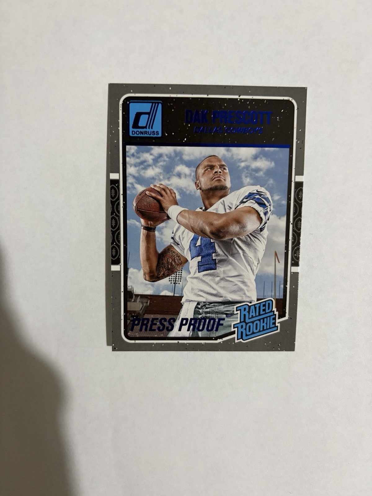 2016 DONRUSS - RATED ROOKIES PRESS PROOF BLUE #362 DAK PRESCOTT (RC)